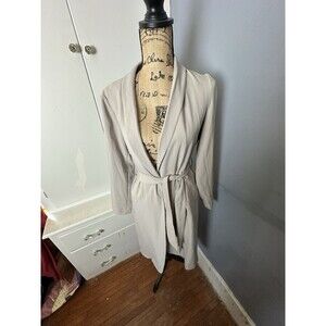 Tahari Jacket Womens 6 Duster Tie Waist Capsule Neutral Office